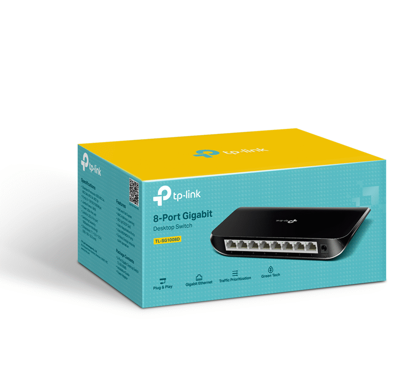 SWITCH HUB TP LINK TL-SG1008D 8 PORT GIGABIT