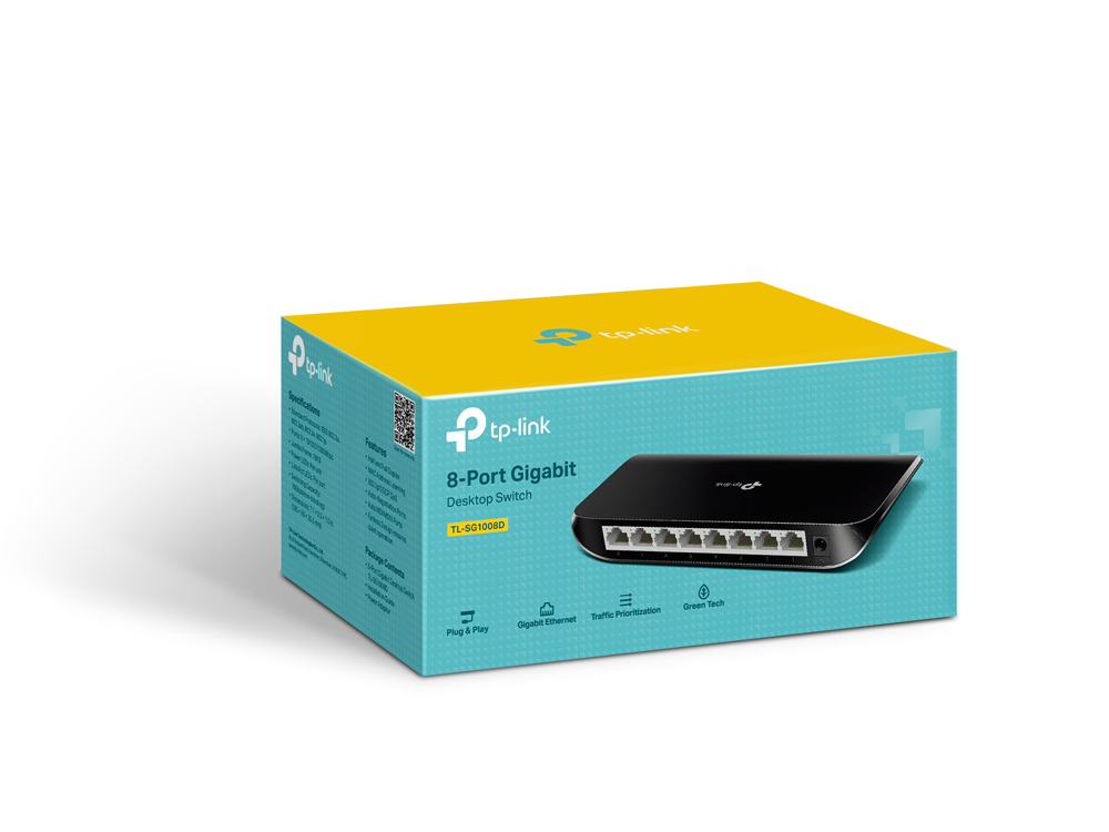 SWITCH HUB TP LINK TL-SG1008D 8 PORT GIGABIT