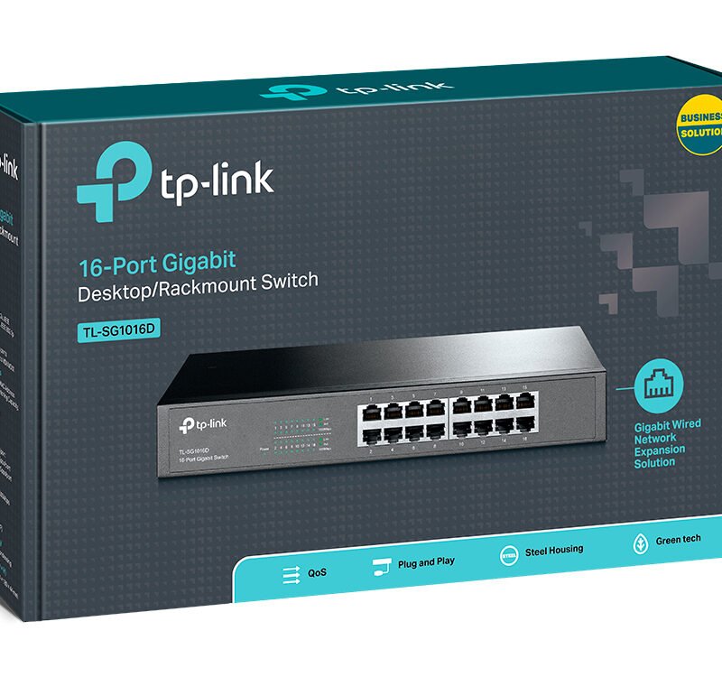 SWITCH HUB TP LINK 16 PORT GIGABYTE TL-SG1016D