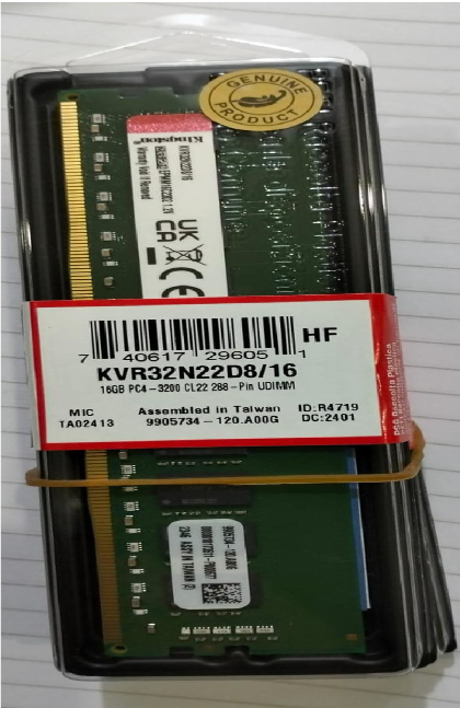 RAM LONGDIM KINGSTON DDR4 16GB 3200MT/s KVR32N22D8/16
