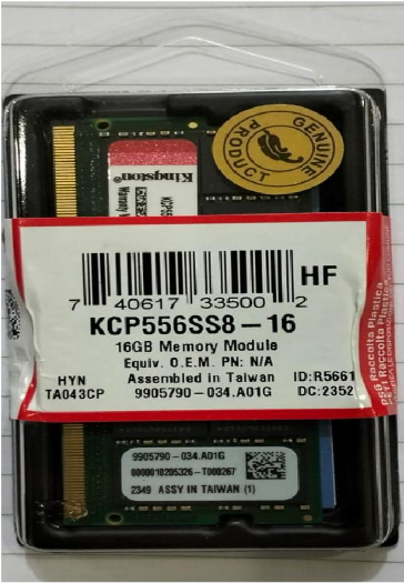 RAM SODIM KINGSTON DDR5 16GB 5600MT/s KCP556SS8-16