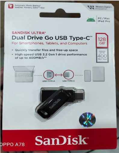 SANDISK ULTRA DUAL DRIVE GO USB TYPE-C 128GB