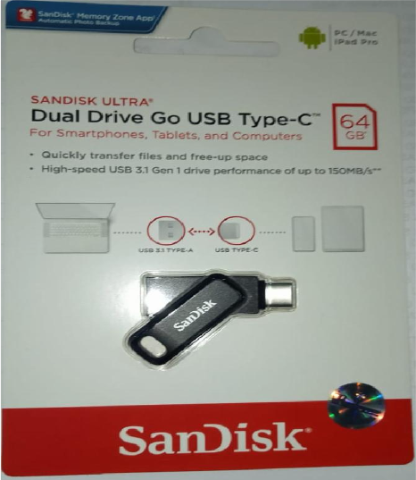 SANDISK ULTRA DUAL DRIVE GO USB TYPE-C 64GB