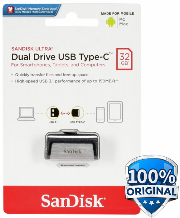 SANDISK ULTRA DUAL DRIVE USB TYPE C 32GB