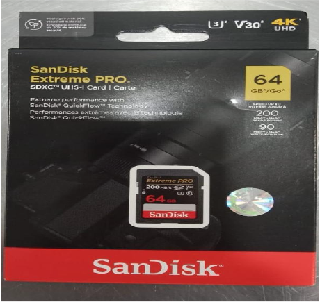 SD CARD SANDISK EXTREME PRO SDXC 64GB CLASS 10 SPEED 200MB/S