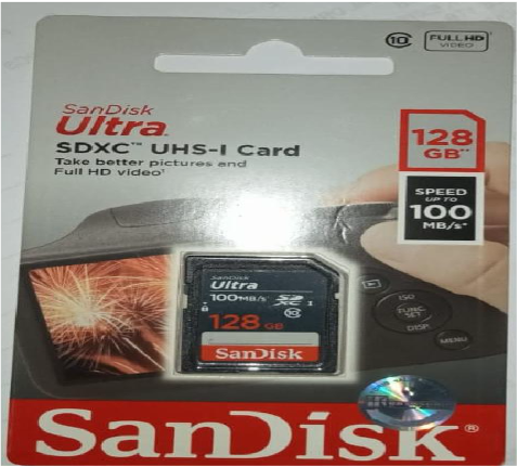 SD CARD SANDISK ULTRA SDXC 128GB CLASS 10 SPEED 100MB/S