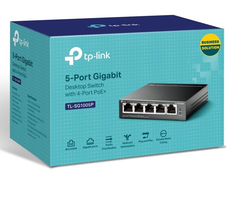 SWITCH HUB TP LINK 5 PORT GIGABIT POE TL-SG1005P
