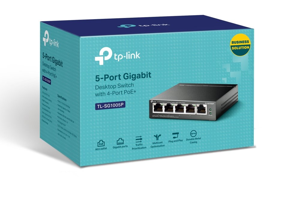 SWITCH HUB TP LINK 5 PORT GIGABIT POE TL-SG1005P