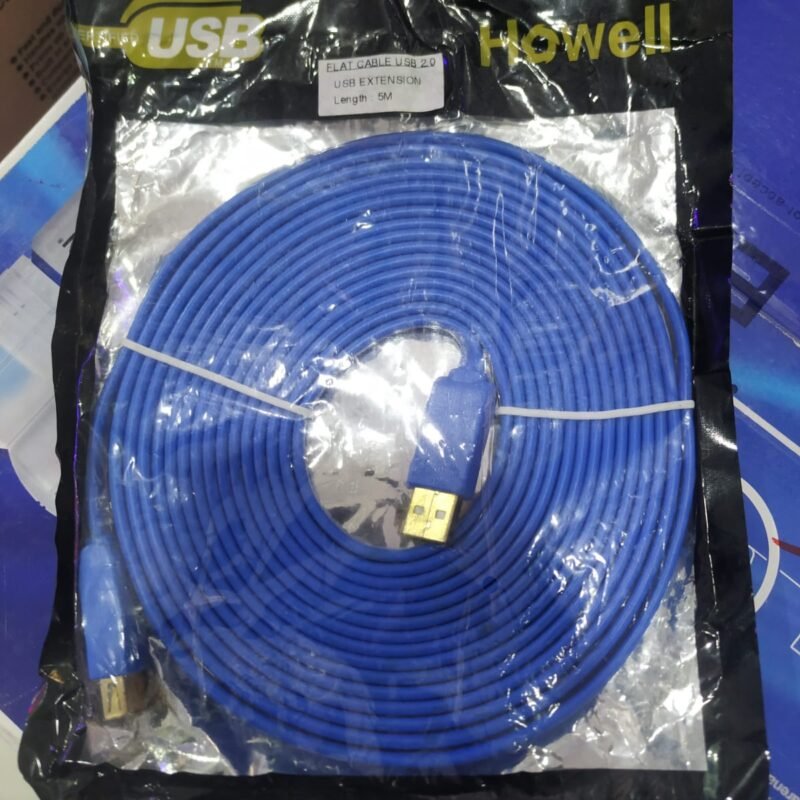 HOWELL CABEL USB 2.0 FLAT EXTENSION 5M