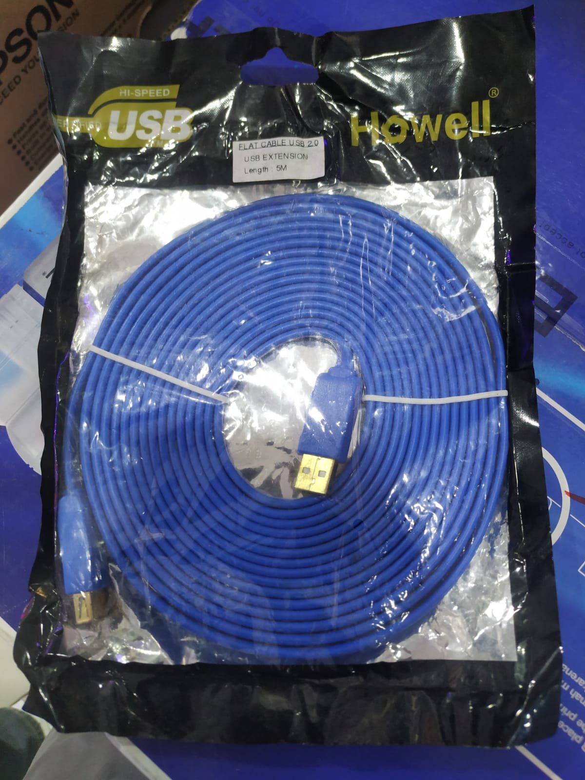 HOWELL CABEL USB 2.0 FLAT EXTENSION 5M
