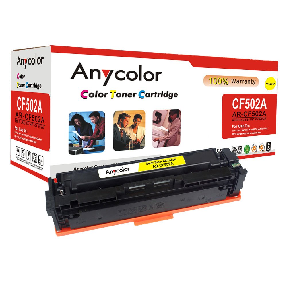 TONER CARTRIDGE ANYCOLOR AR-CF502A (202A) YELLOW