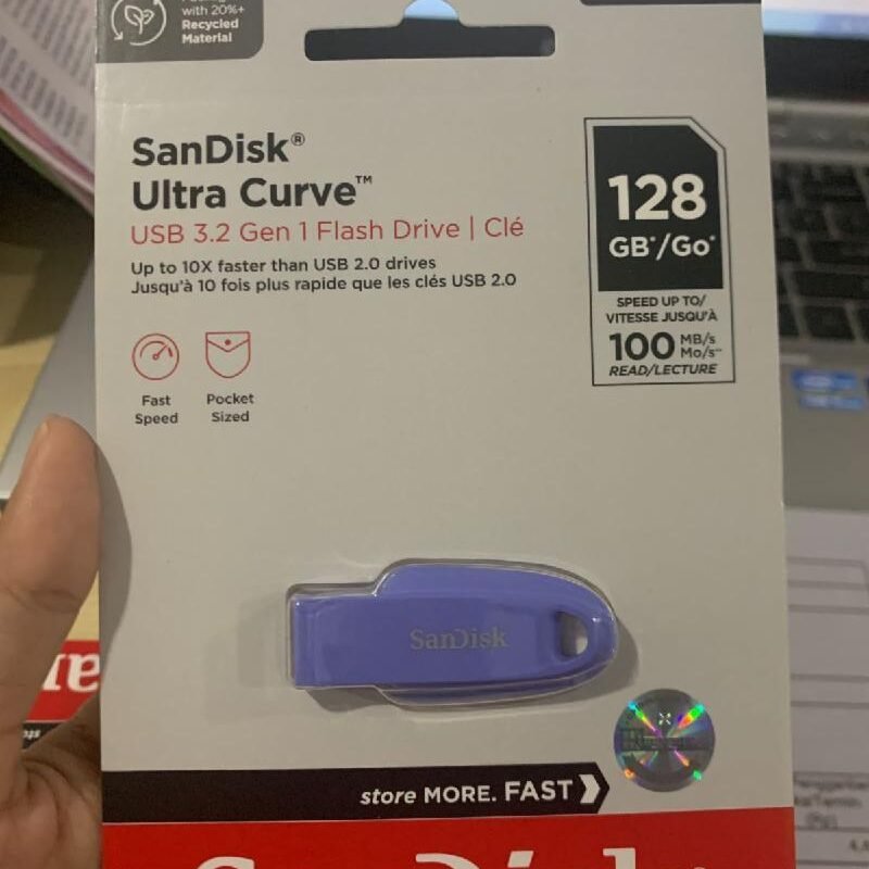 FLASHDISK SANDISK ULTRA CURVE USB 3.2 GEN 1 128GB PURPLE
