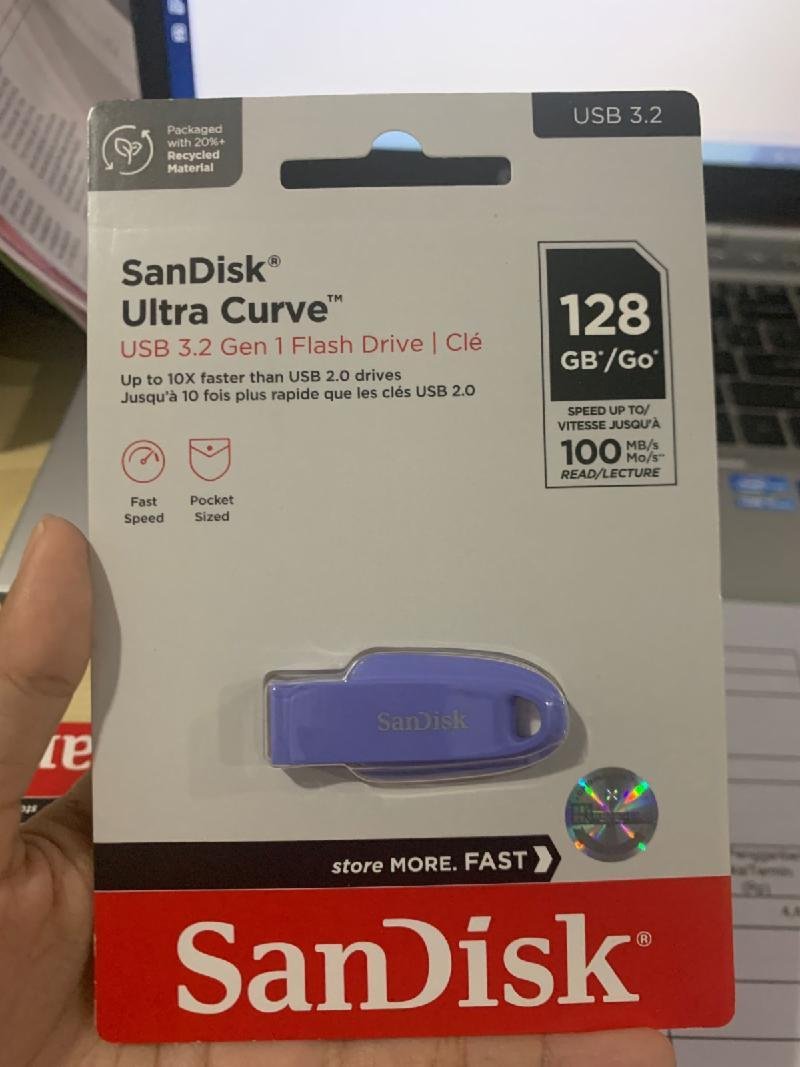 FLASHDISK SANDISK ULTRA CURVE USB 3.2 GEN 1 128GB PURPLE