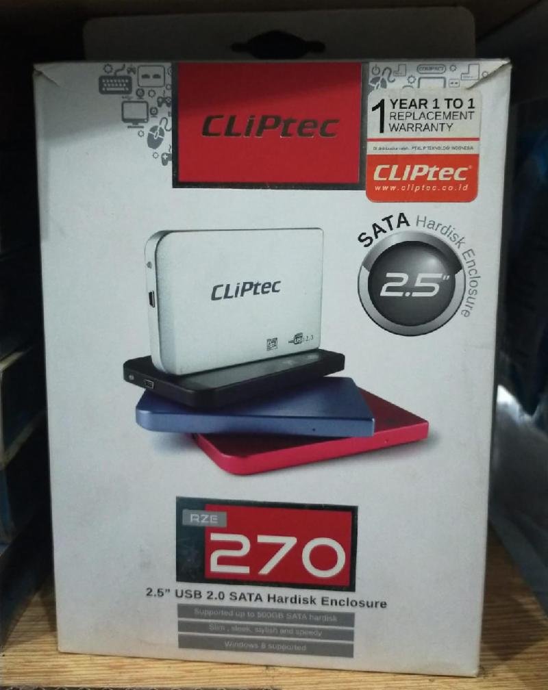 EXT CASE CLIPTEC 2,5" SATA HDD BOX RZE270
