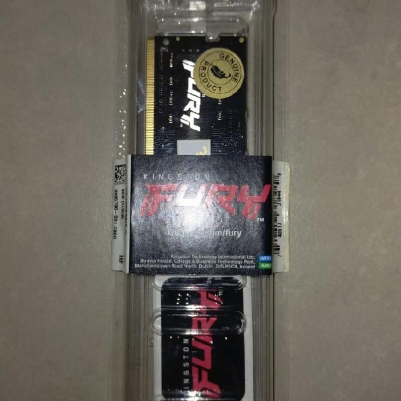 RAM KINGSTON CL20 SODIMM  DDR4 8GB FURY 3200 MHZ  KF432S20IB/8