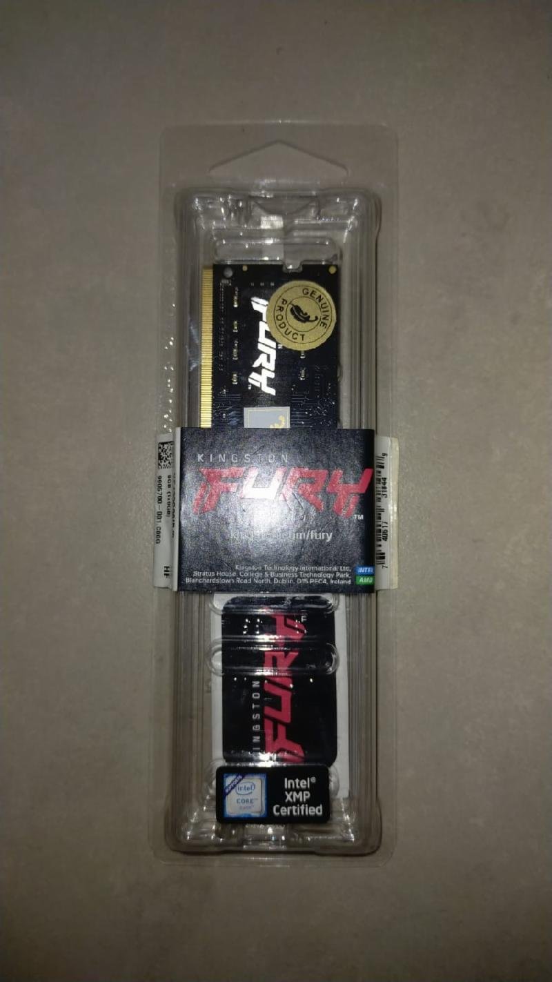 RAM KINGSTON CL20 SODIMM  DDR4 8GB FURY 3200 MHZ  KF432S20IB/8