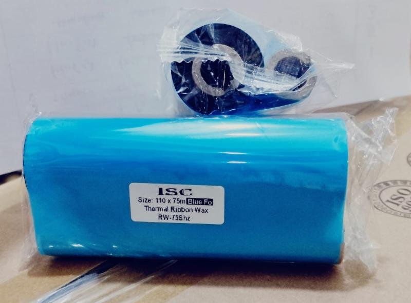 THERMAL RIBBON WAX ISC RW-75SHZ 110X75M BLUE FO