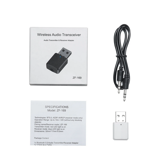 USB WIRELESS AUDIO TRANSCEIVER ADAPTER ZF-169