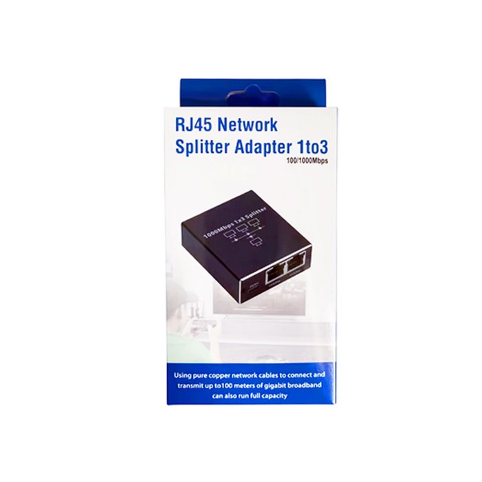 RJ45 NETWORK SPLITTER ADAPTER 3 PORT 1000MBPS