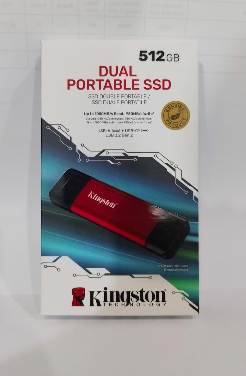 SSD KINGSTON DUAL PORTABLE 512GB SPSD/512GB
