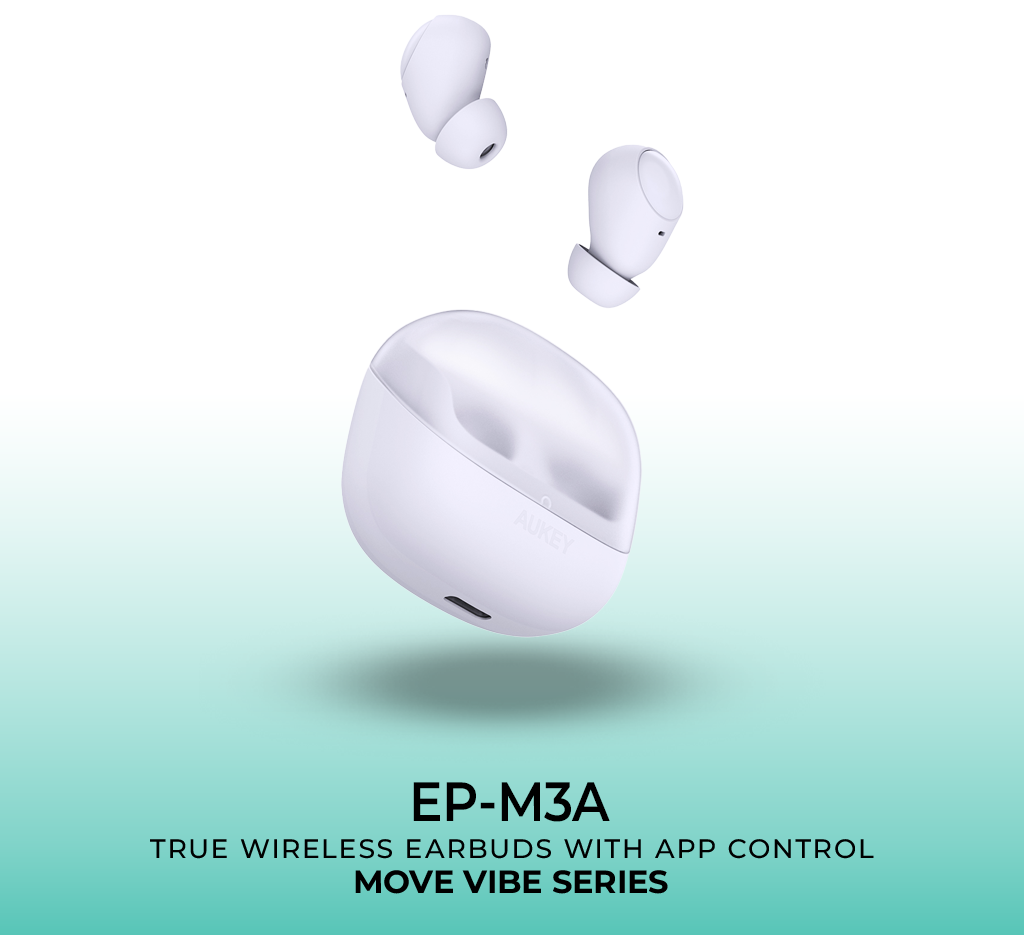 AUKEY EARPHONE EP-M3A TWS MOVE VIBE WHITE