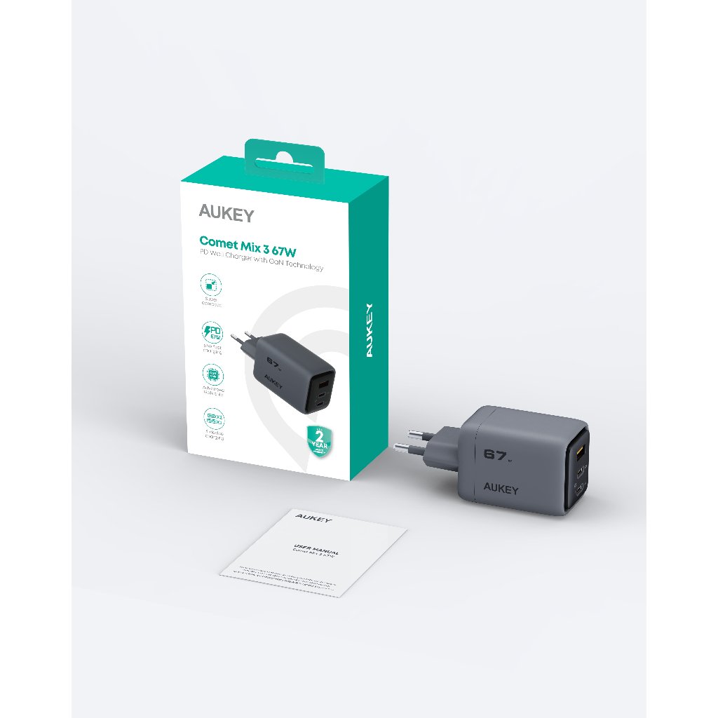 AUKEY PA-C3 67W WALL CHARGER USB-C GRAY