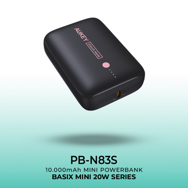 AUKEY POWER BANK N83S 10.000MAH 22.5W BLACK PINK