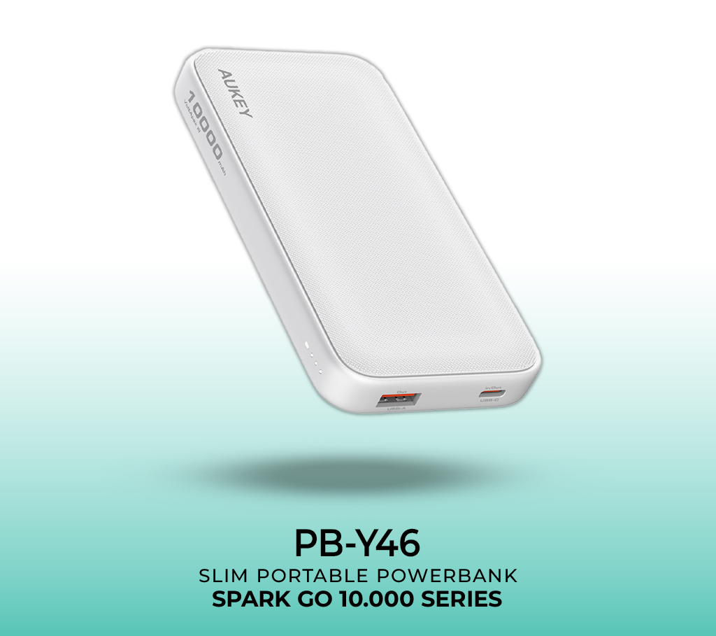 AUKEY POWER BANK Y46 10.000MAH 15W FROST WHITE