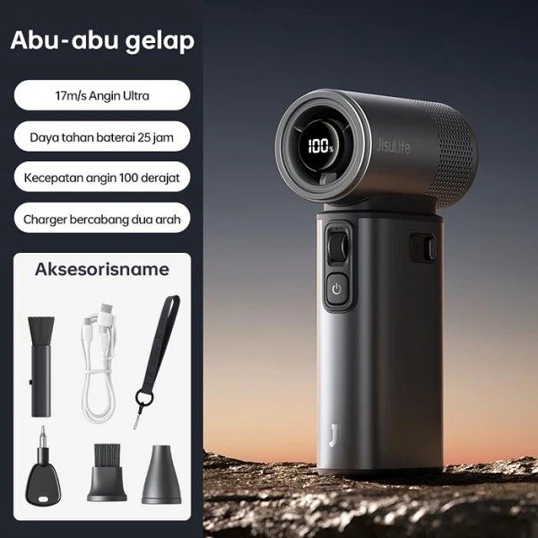 JISULIFE HANDFAN ULTRA 2 100S 9000MAH ABU-ABU TUA (DARK GREY)