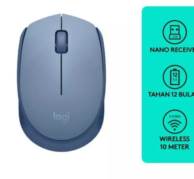 MOUSE WIRELESS LOGITECH M171 BLUE GREY