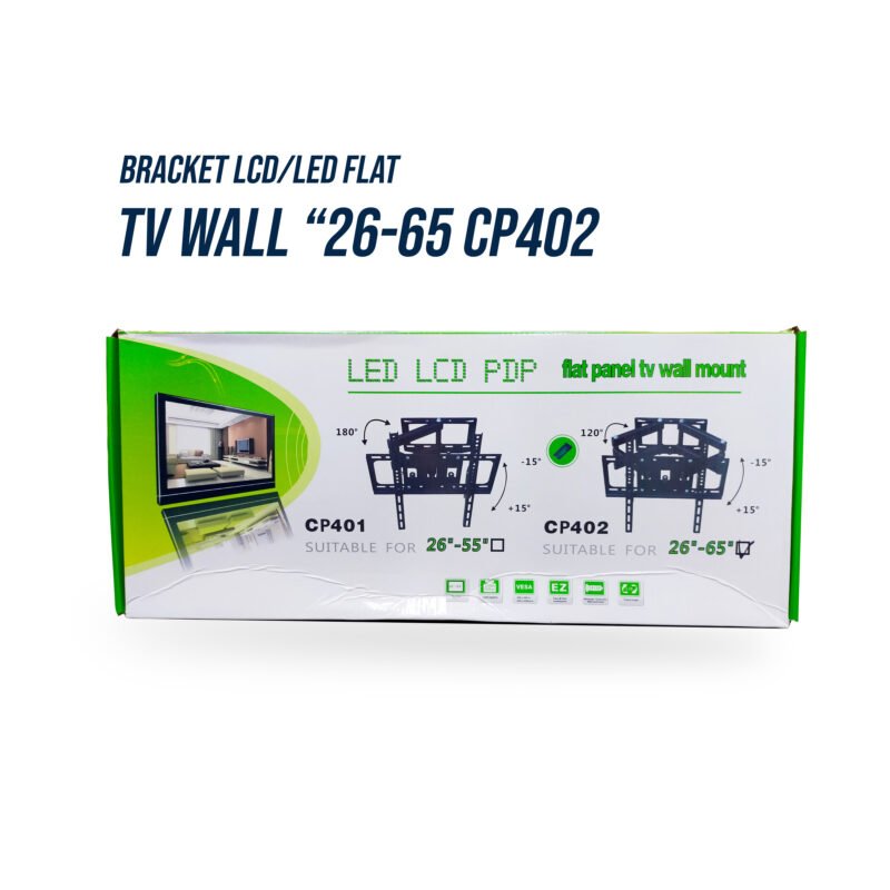 BRACKET LCD/LED FLAT PANEL TV WALL 26'' - 65'' CP402