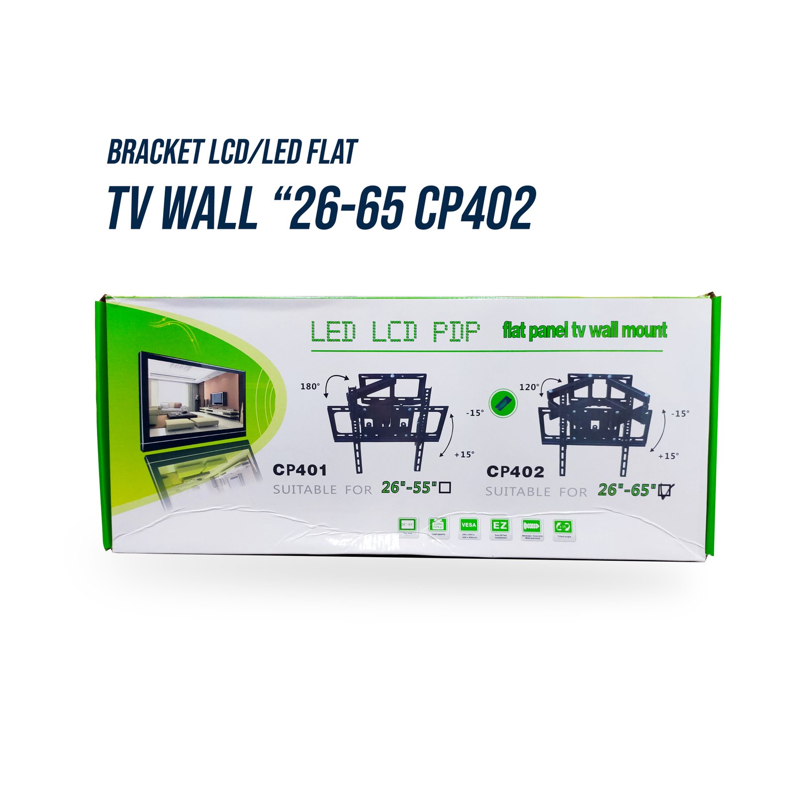 BRACKET LCD/LED FLAT PANEL TV WALL 26'' - 65'' CP402