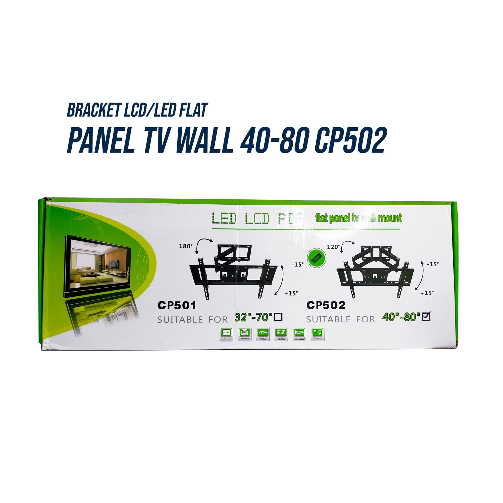 BRACKET LCD/LED FLAT PANEL TV WALL 40'' - 80'' CP502