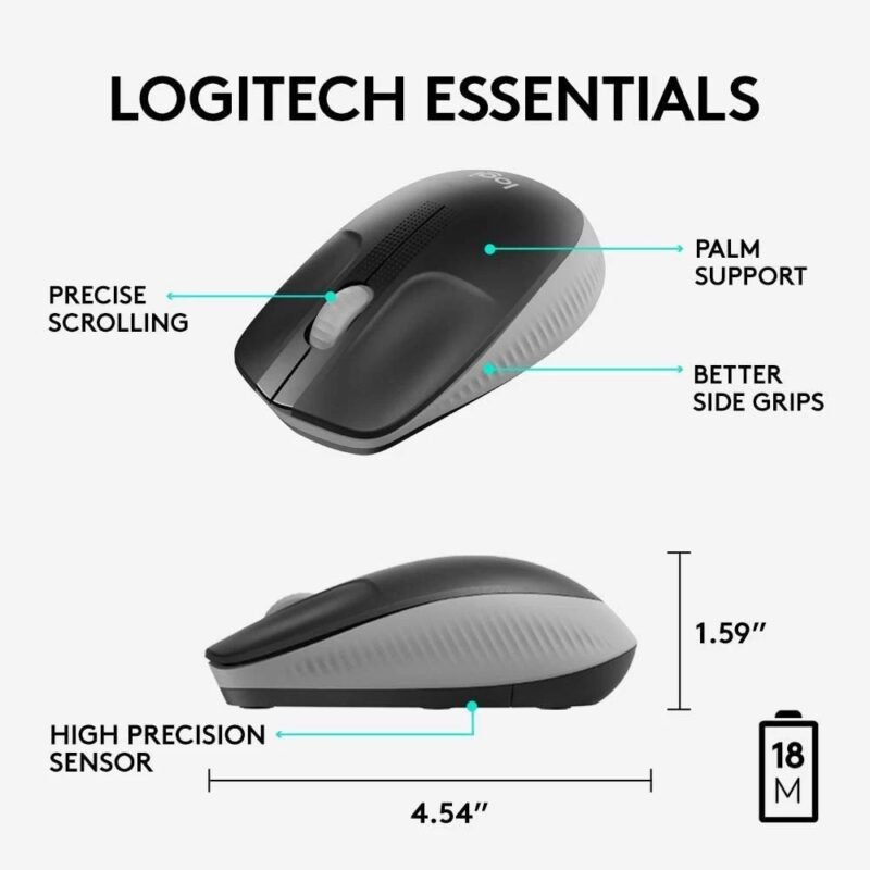 MOUSE LOGITECH WIRELESS M190 KOZAK CHARCOAL