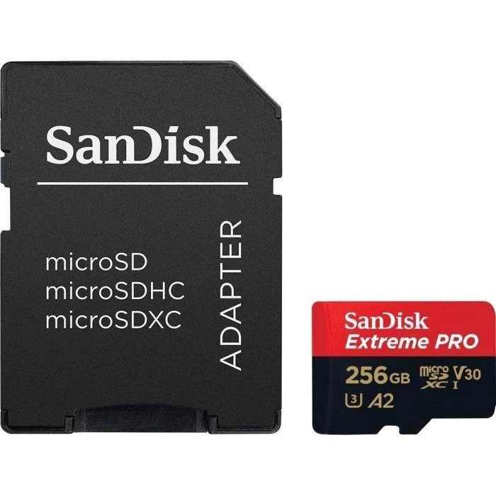 SANDISK EXTREME PRO MICRO SDXC 256GB 250MB/S + ADAPTER