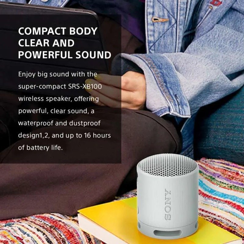 WIRELESS SPEAKER SONY XB100 GREY