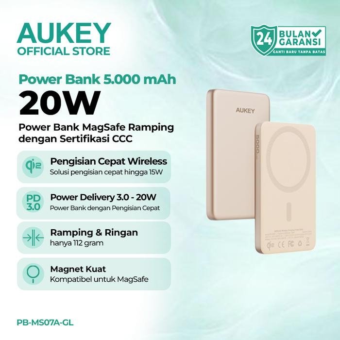 AUKEY POWER BANK MS07A 5000MAH CCC DESERT GOLD
