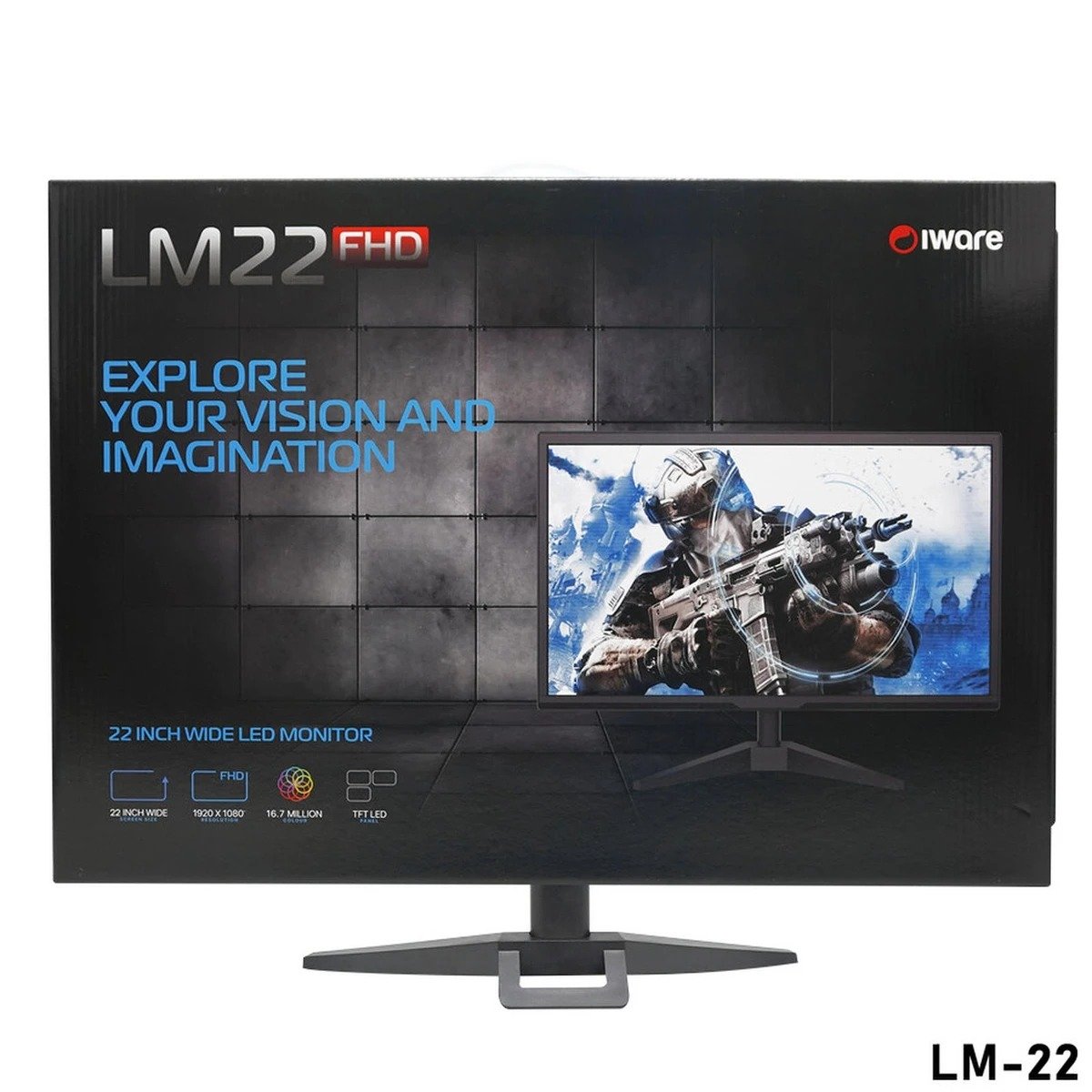 MONITOR IWARE 22INCH HDMI-VGA LM22D
